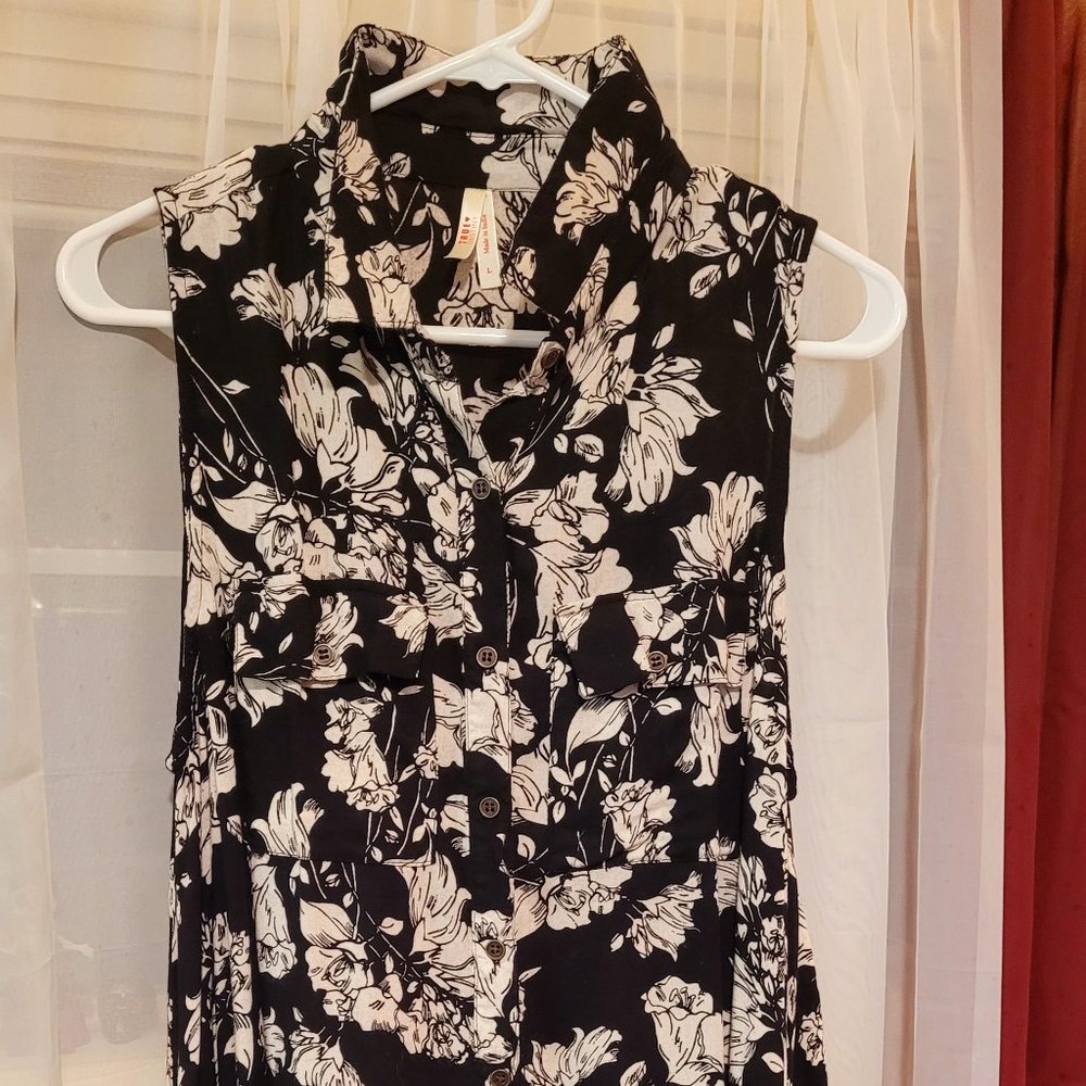 Floral shirt dress buttonup
